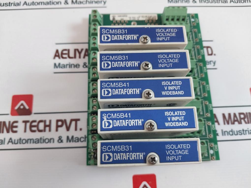 Dataforth Scm5B31-09 Isolated Voltage Input Module W/ Scmpb07-3 Backpanel
