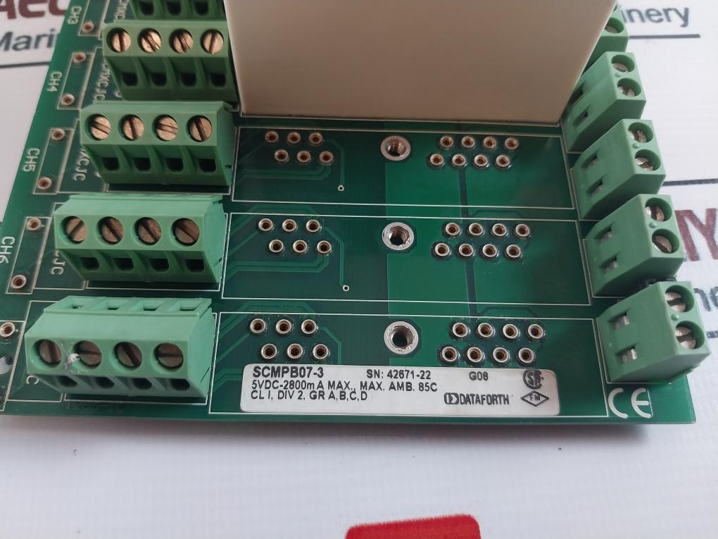 Dataforth Scm5B31-09 Isolated Voltage Input Module W/ Scmpb07-3 Backpanel