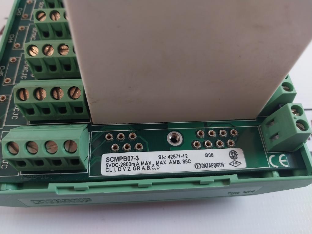 Dataforth Scm5B41-02 Analog Input Module W/ Scmpb07-3 Backpanel