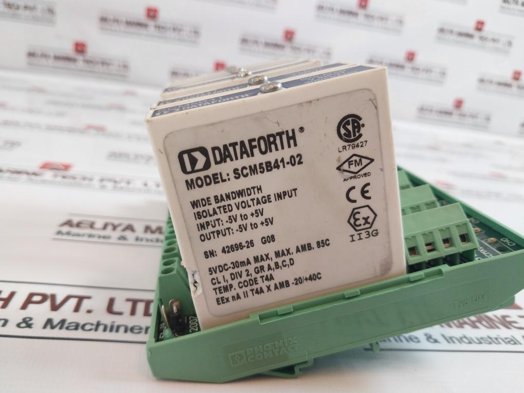 Dataforth Scm5B41-02 Analog Input Module W/ Scmpb07-3 Backpanel