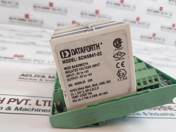 Dataforth Scm5B41-02 Analog Input Module W/ Scmpb07-3 Backpanel