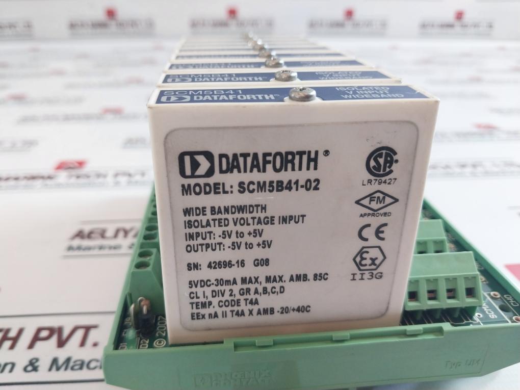 Dataforth Scm5B41-02 Voltage Input Module W/ Scmpb07-3 Backpanel