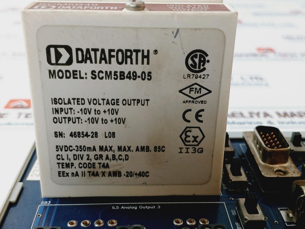 Dataforth SCM5B49-05 Isolated Analog Signal Conditioning Panel