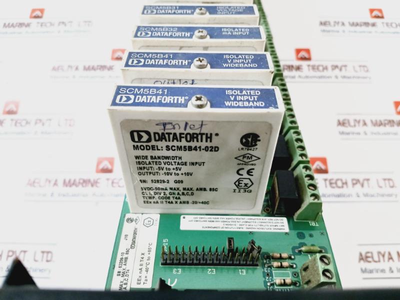 Dataforth Scmpb01 16 Channel Analog I/o Backpanel W/ 15 I/o Plcs + Power Supply