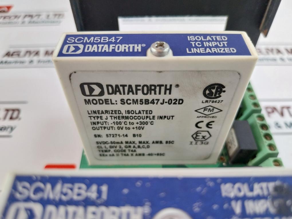Dataforth Scmpb01 16 Channel Backpanel With Modules Scm5B47, Scm5B34, Scm5B41
