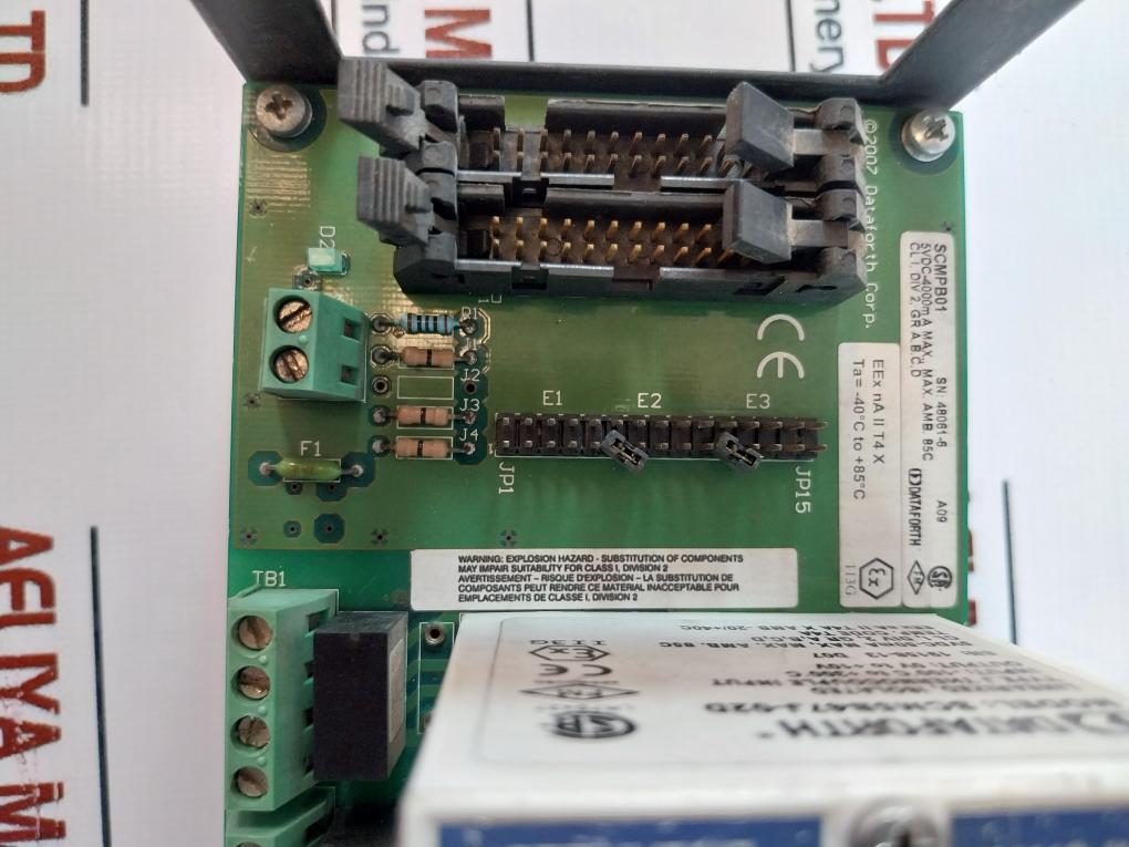 Dataforth Scmpb01 16 Channel Backpanel With Modules Scm5B47, Scm5B34, Scm5B41