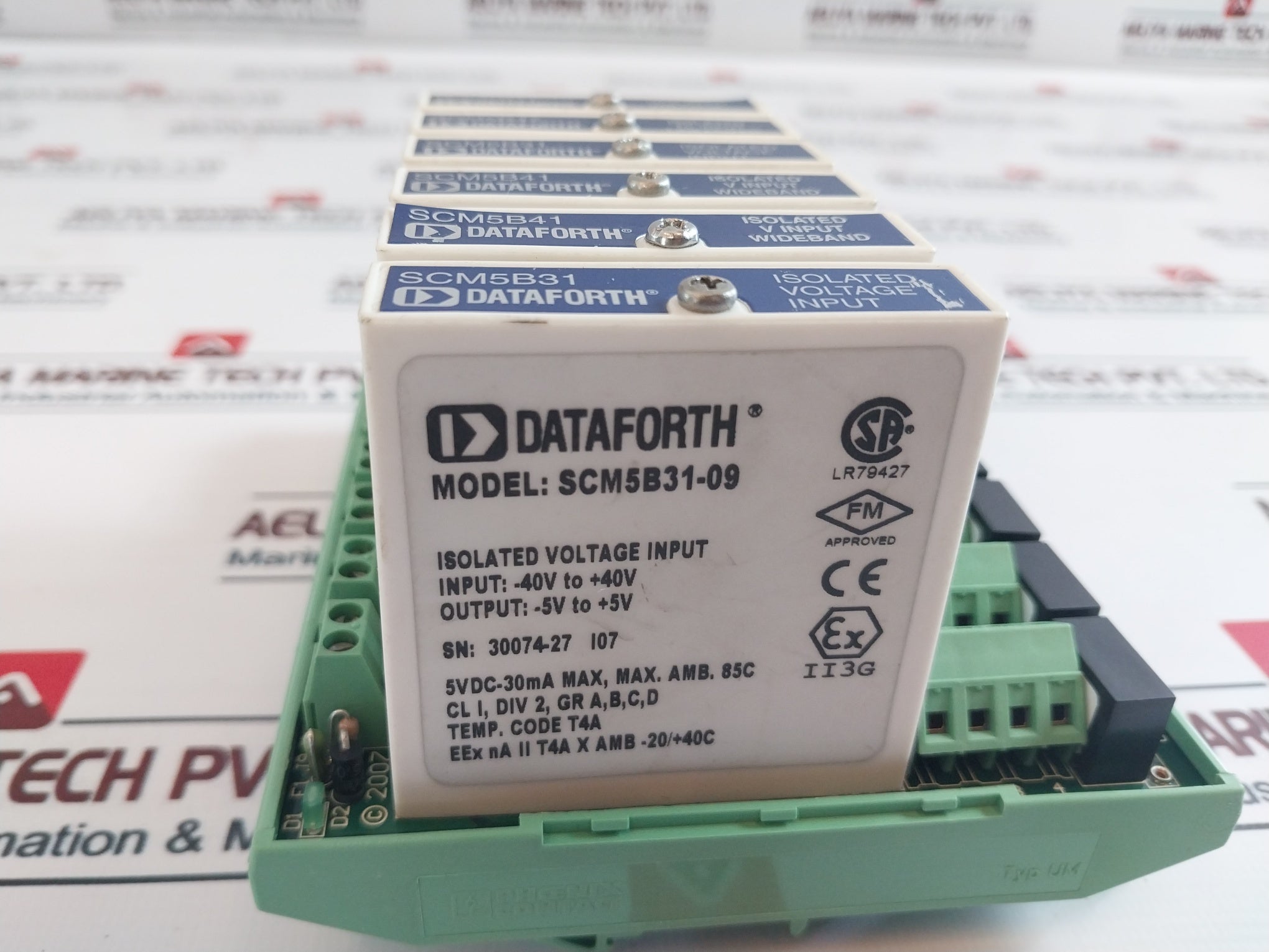Dataforth Scmpb07-2 Um Isolated Voltage Input Module Backpanel 40V