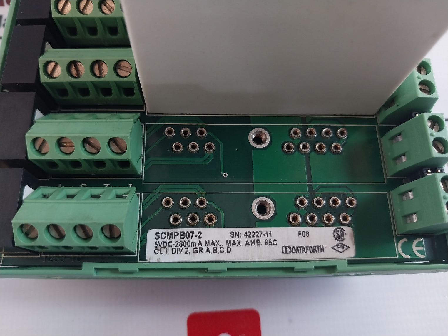 Dataforth Scmpb07-2 Um Isolated Voltage Input Module Backpanel 40V