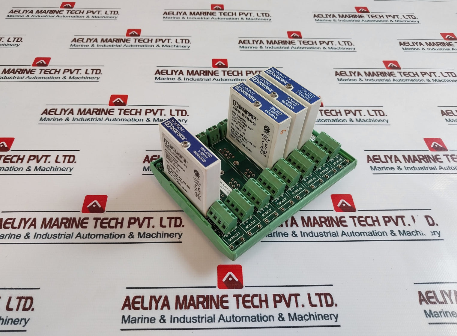 Dataforth Scmpb07-3 8 Channel Backpanel W/Analog Voltage Input Module Scm5B41-02