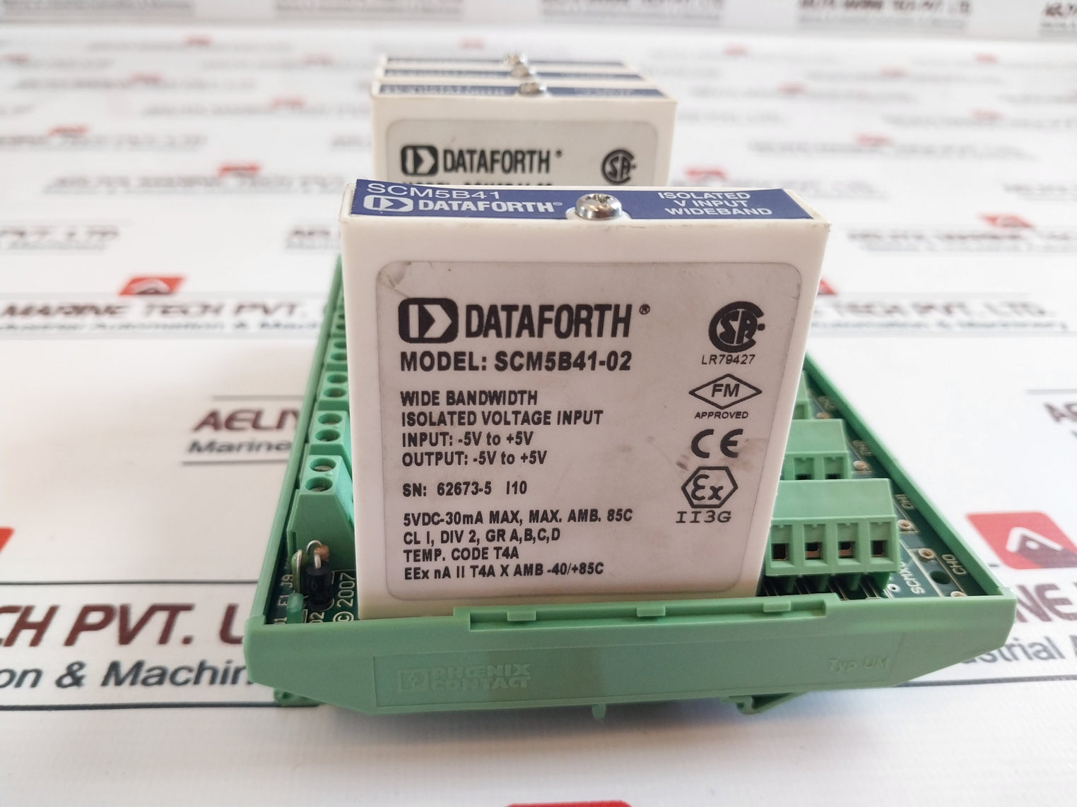 Dataforth Scmpb07-3 8 Channel Backpanel W/Analog Voltage Input Module Scm5B41-02