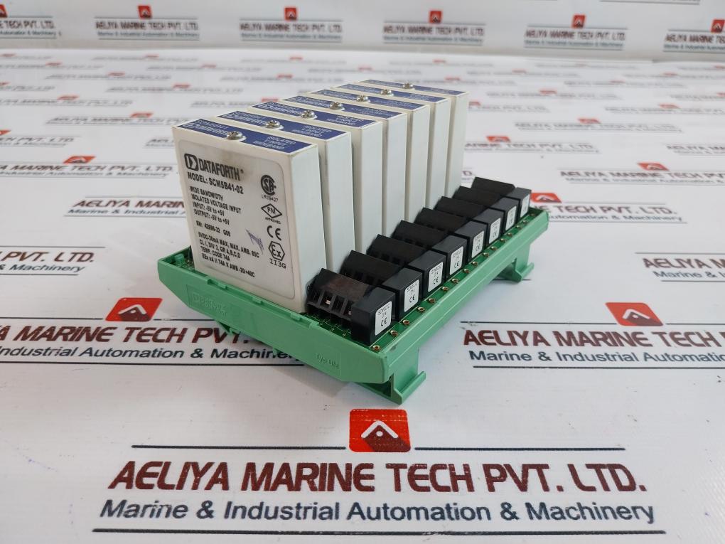 Dataforth Scmpb07 8-channel Back Panel With Modules Scm5B41, Scm5B48