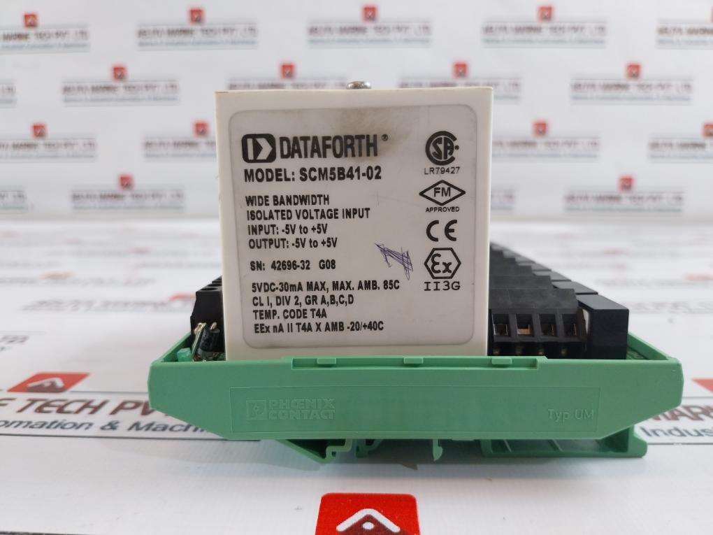 Dataforth Scmpb07 8-channel Back Panel With Modules Scm5B41, Scm5B48