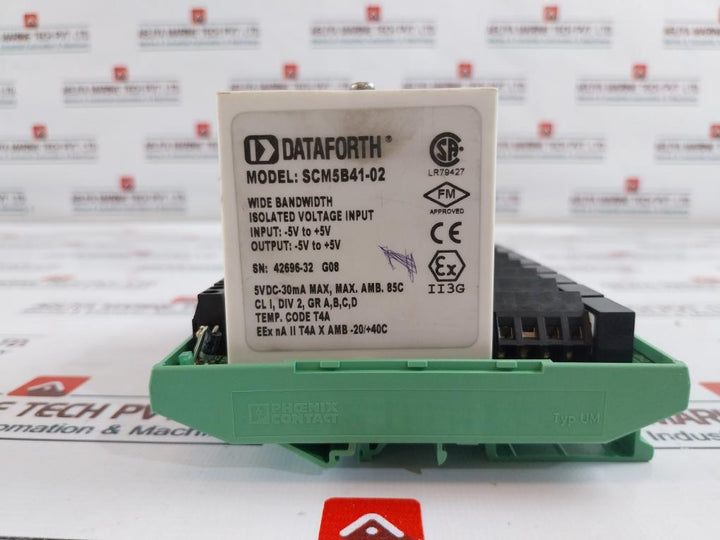 Dataforth Scmpb07 8-channel Back Panel With Modules Scm5B41, Scm5B48