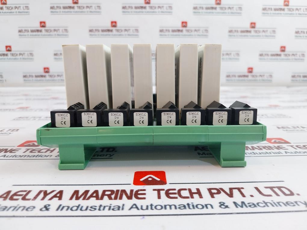 Dataforth Scmpb07 8-channel Back Panel With Modules Scm5B41, Scm5B48