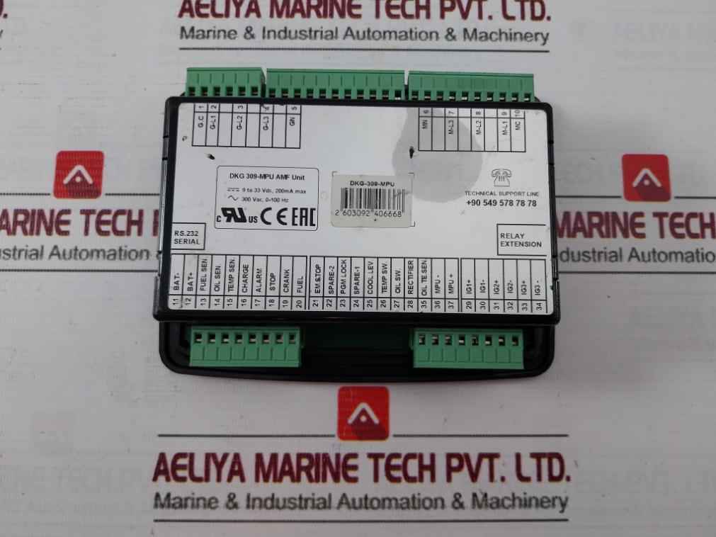 Datakom Dkg 309-mpu Automatic Mains Failure Unit 9-33 Vdc 200Ma Max