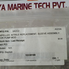 Dayton 3Acc2 Nitrile Impeller Sleeve Assembly
