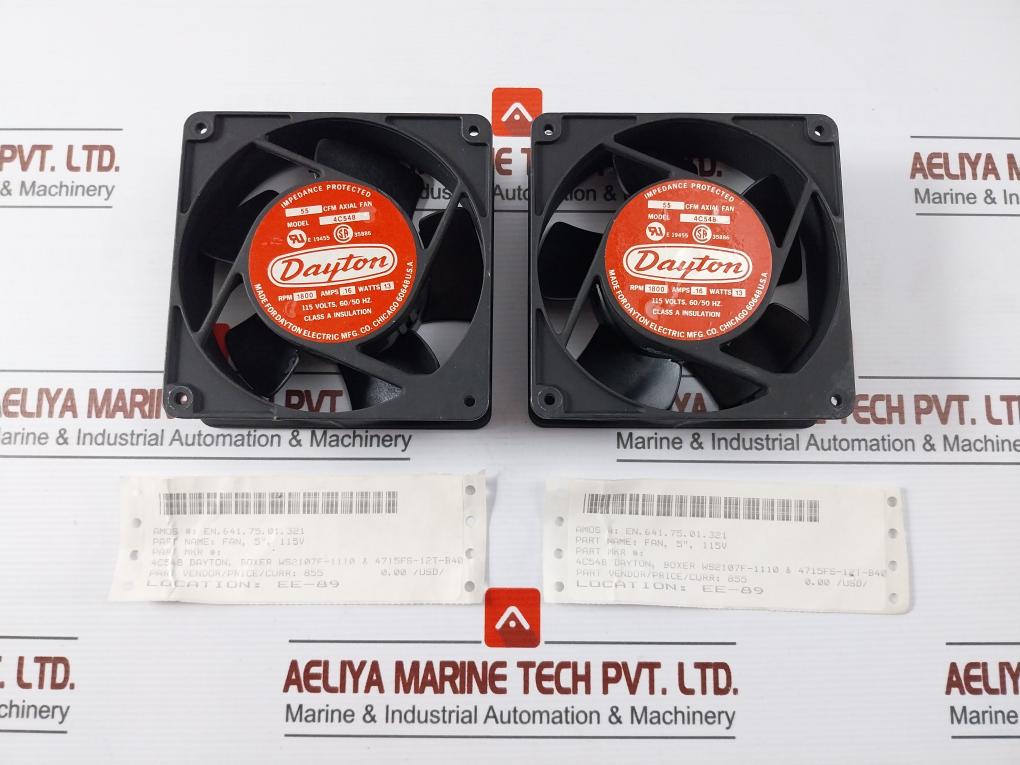 Dayton 4C548 Ac Axial Fan 115V Ac