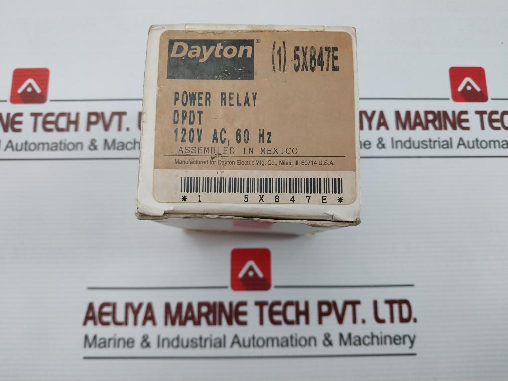 Dayton 5X847E Power Relay 120Vac,50/60Hz