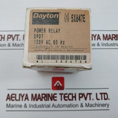 Dayton 5X847E Power Relay 120Vac,50/60Hz