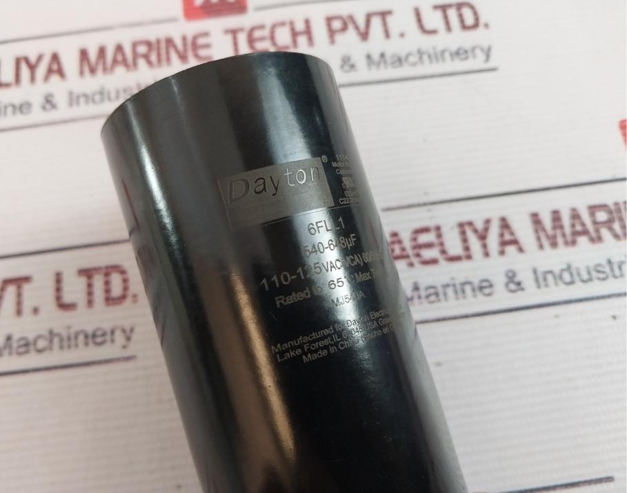 Dayton 6Fll1 Motor Start Capacitor 110-125Vac 60/50Hz