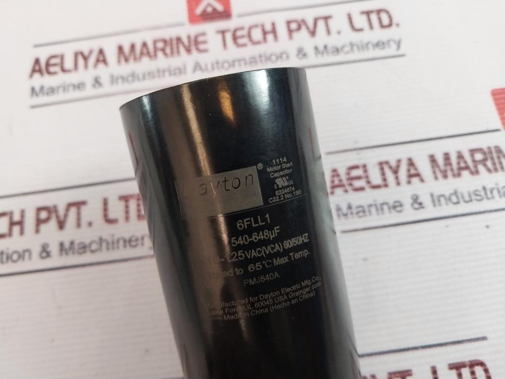 Dayton 6Fll1 Motor Start Capacitor 110-125Vac 60/50Hz