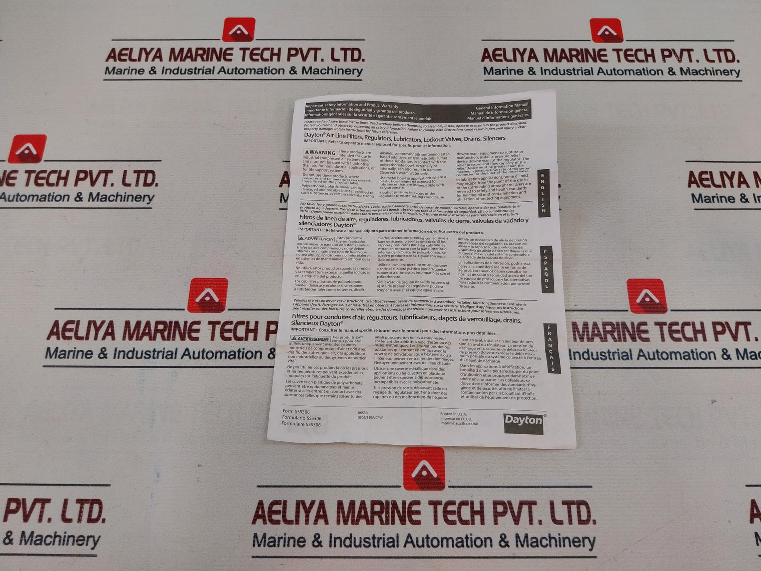 Dayton 4Zl52 Standard Compressed Air Line Filter 150 Psig