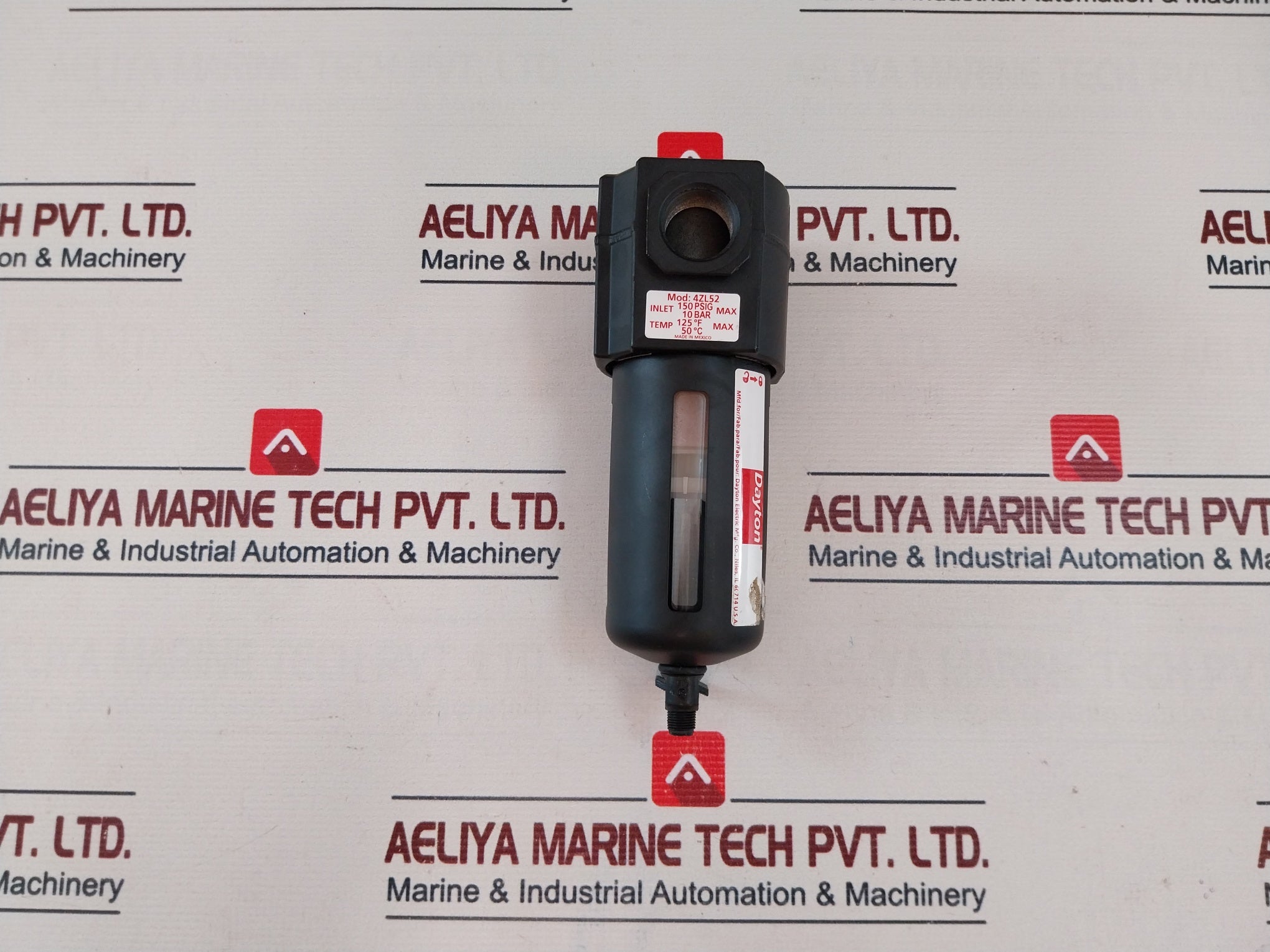 Dayton 4Zl52 Standard Compressed Air Line Filter 150 Psig
