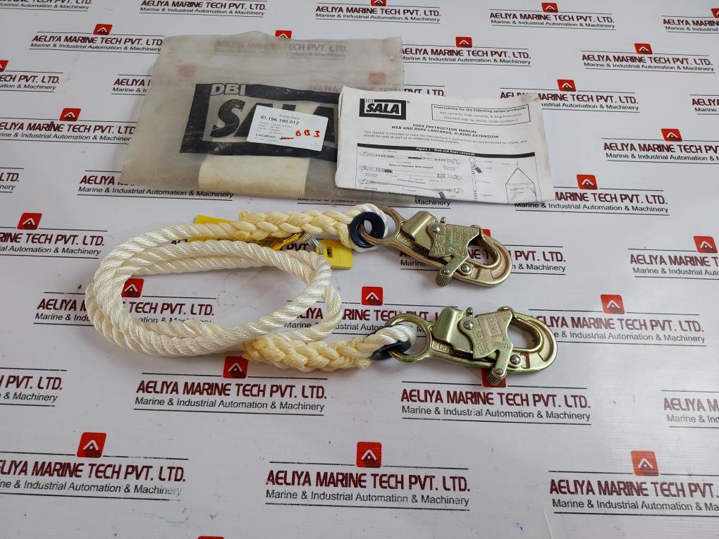 Dbi Sala 1202354 Pole Climber's Adjustable Rope Positioning Lanyard 9502408 Rev.E