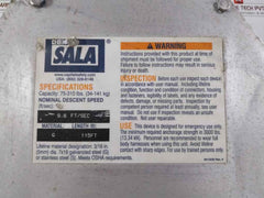 Dbi Sala 3303000 Sealed Blok Descender Rev: C 115Ft 75-310 Lbs 9.6 Ft/Sec