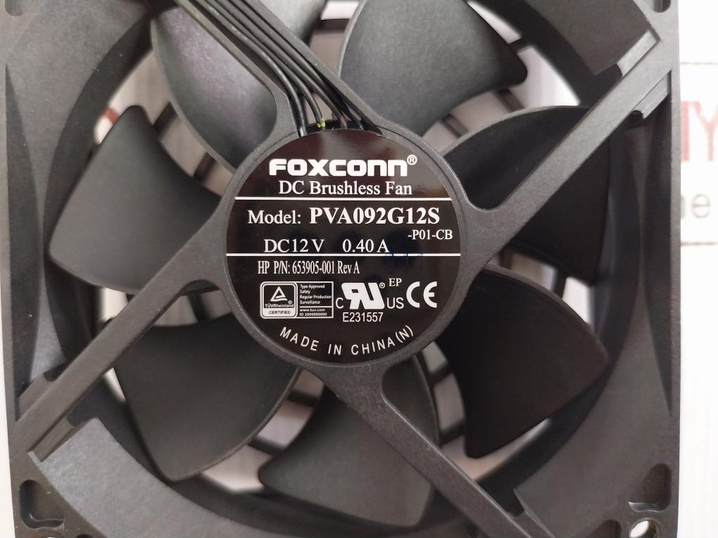 Dc-Brushless-Fan-12-Vdc-0-40A-Rev-A-Foxconn-Pva092G12S-653905-001-208958-8