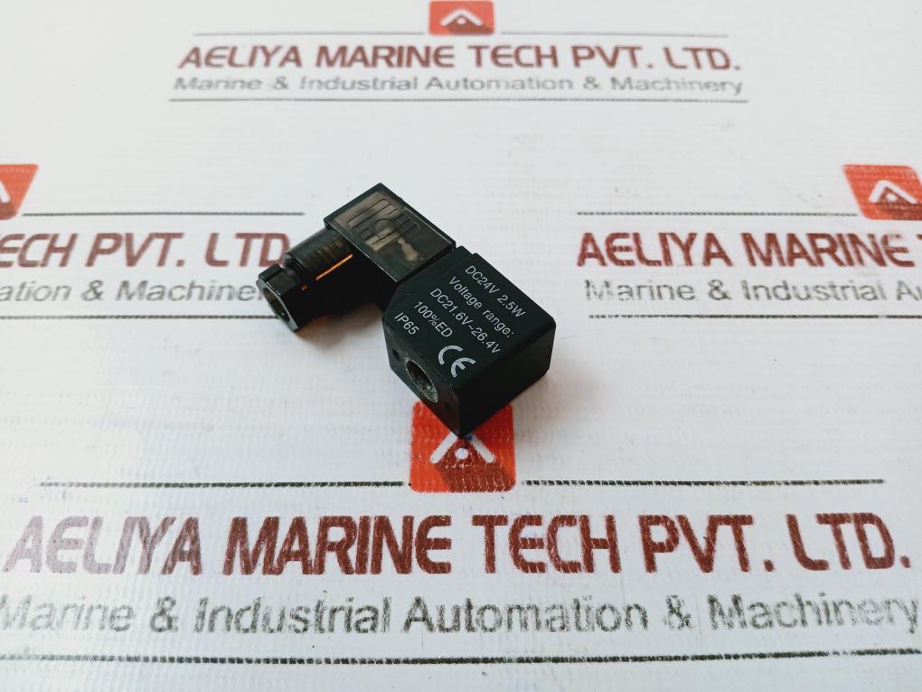 Dc24V 2.5W Ip65 Solenoid Coil - Voltage Range: Dc21.6V~26.4V