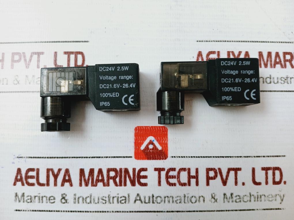 Dc24V 2.5W Solenoid Valve Coil Ip65 Voltage Range 21.6V~26.4V