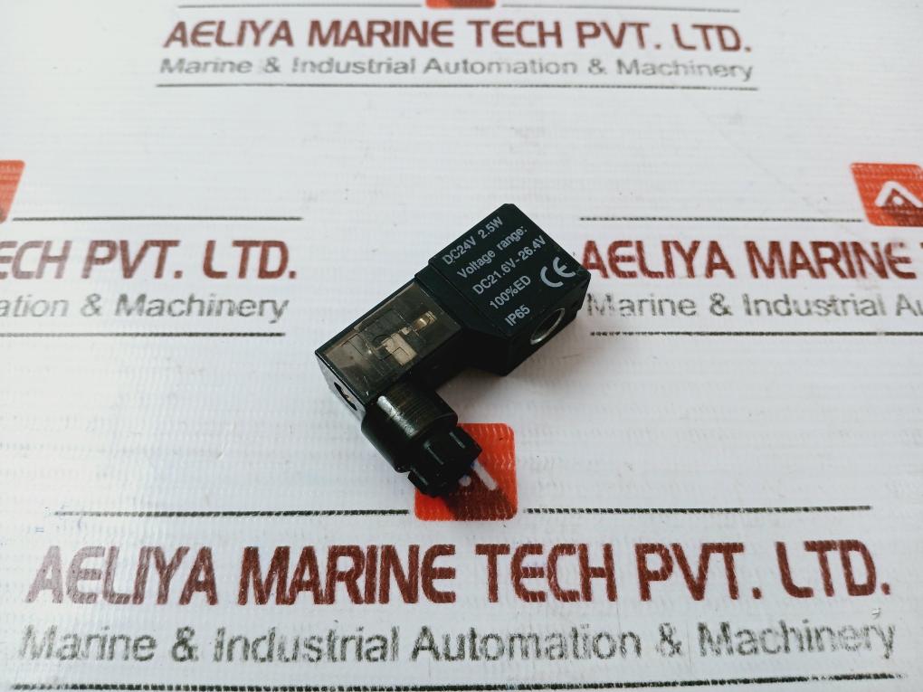 Dc24V 2.5W Solenoid Valve Coil Ip65 Voltage Range 21.6V~26.4V