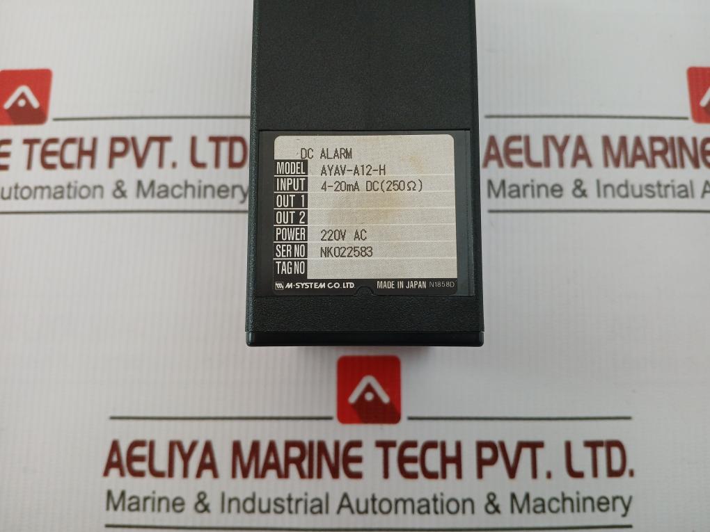 Dc Alarm Unit Input: 4-20Ma Dc(250Ohm) M-system Ayav-a12-h