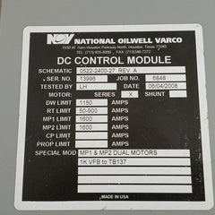 Dc Control Module 0522-2400-27 Nov 1600 Amps