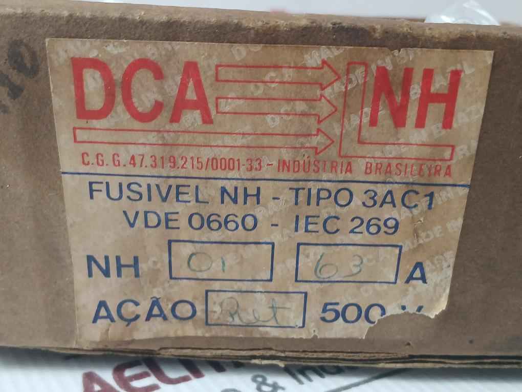 Dca 3Ac1 218G Fusivel Nh Fuse 500V 63A 100 Ka