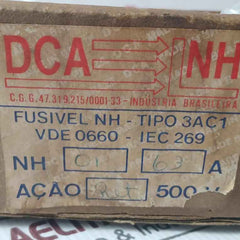 Dca 3Ac1 218G Fusivel Nh Fuse 500V 63A 100 Ka