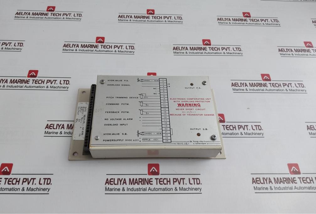 De Hoop Electronics 78.012.02 Electronic Comparing Unit With Overload Protection