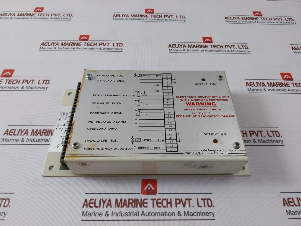 De Hoop Electronics 78012.02 Electronic Comparating Unit W/ Overload Protection