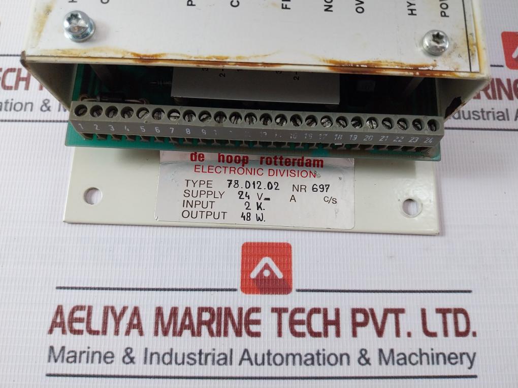 De Hoop Electronics 78012.02 Electronic Comparating Unit W/ Overload Protection