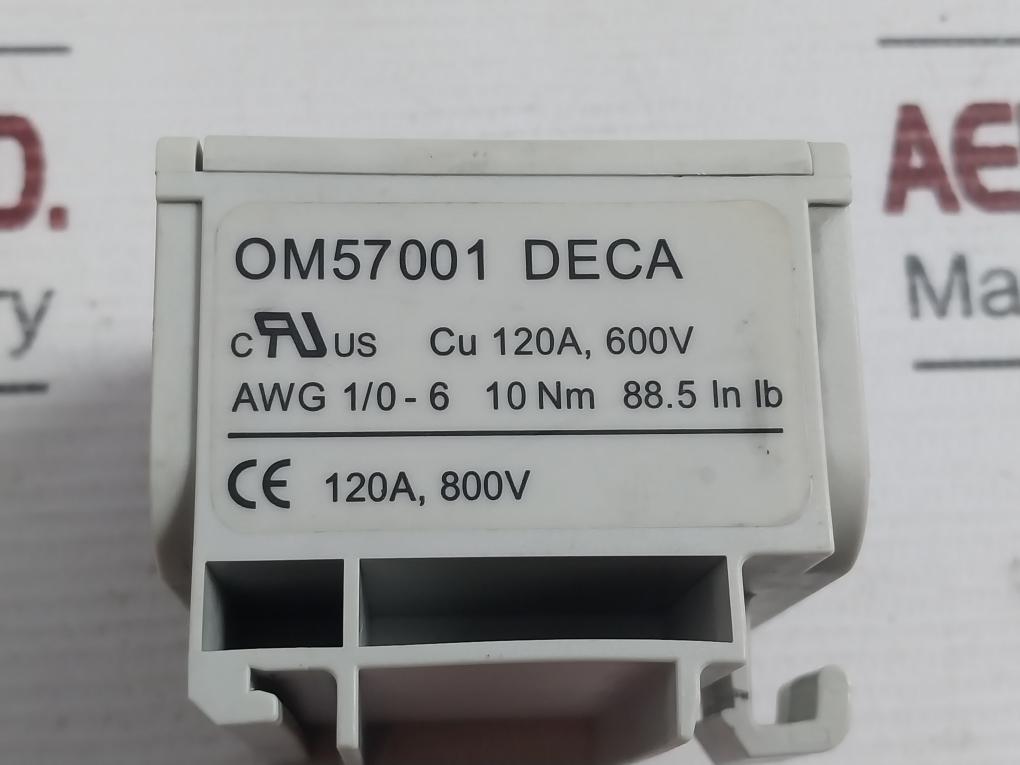 Deca Om57001 Terminal Block Connector 120A 600V