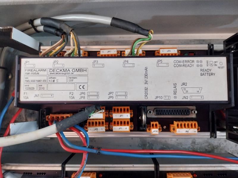 Deckma Fms 3000 Fire Alarm Main Panel System 50/60 Hz