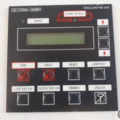 Deckma Fms 3000 Fire Alarm Main Panel System 50/60 Hz