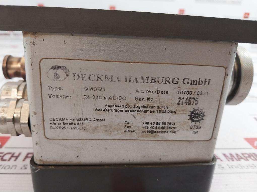 Deckma Omd-21 Oil Monitoring Device 10700
