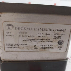 Deckma Omd-21 Oil Monitoring Device 10700