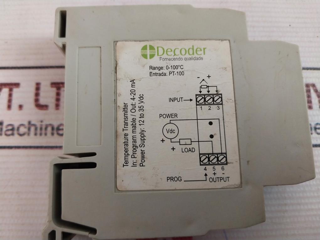 Decoder 4-20 Ma Temperature Transmitter Pt-100, 12 To 35 Vdc