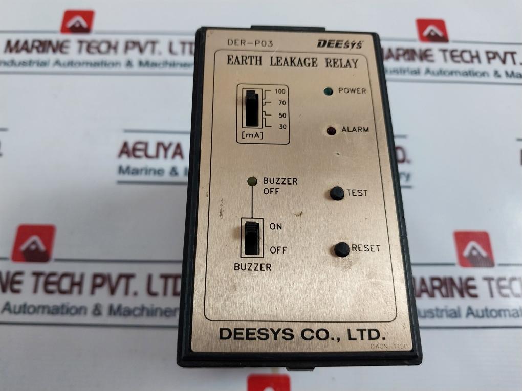 Deesys Der-p03 Earth Leakage Relay 240Vac 50/60 Hz