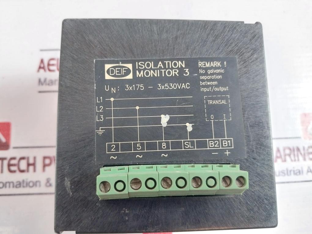 Deif 0-10 MΩ Isolation Monitor Analog Panel Meter 3x175 – 3x530vac