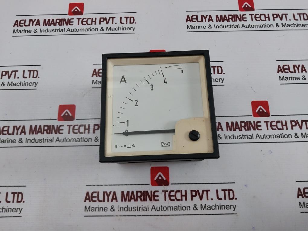 Deif 0-4A / 0-8A Ammeter, Dual Range EQ96-X, 400011368 40, 4/8A