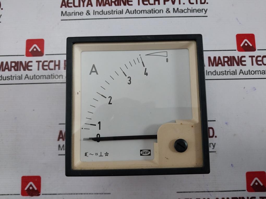 Deif 0-4A / 0-8A Ammeter, Dual Range EQ96-X, 400011368 40, 4/8A